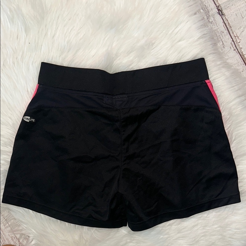 Adidas Pink and Black Athletic Shorts with Moisture-Wicking Fabric Size Medium - Picture 6 of 16